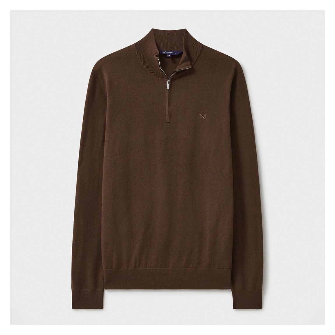 Brown Merino Wool 1/2 Zip Jumper main product photo