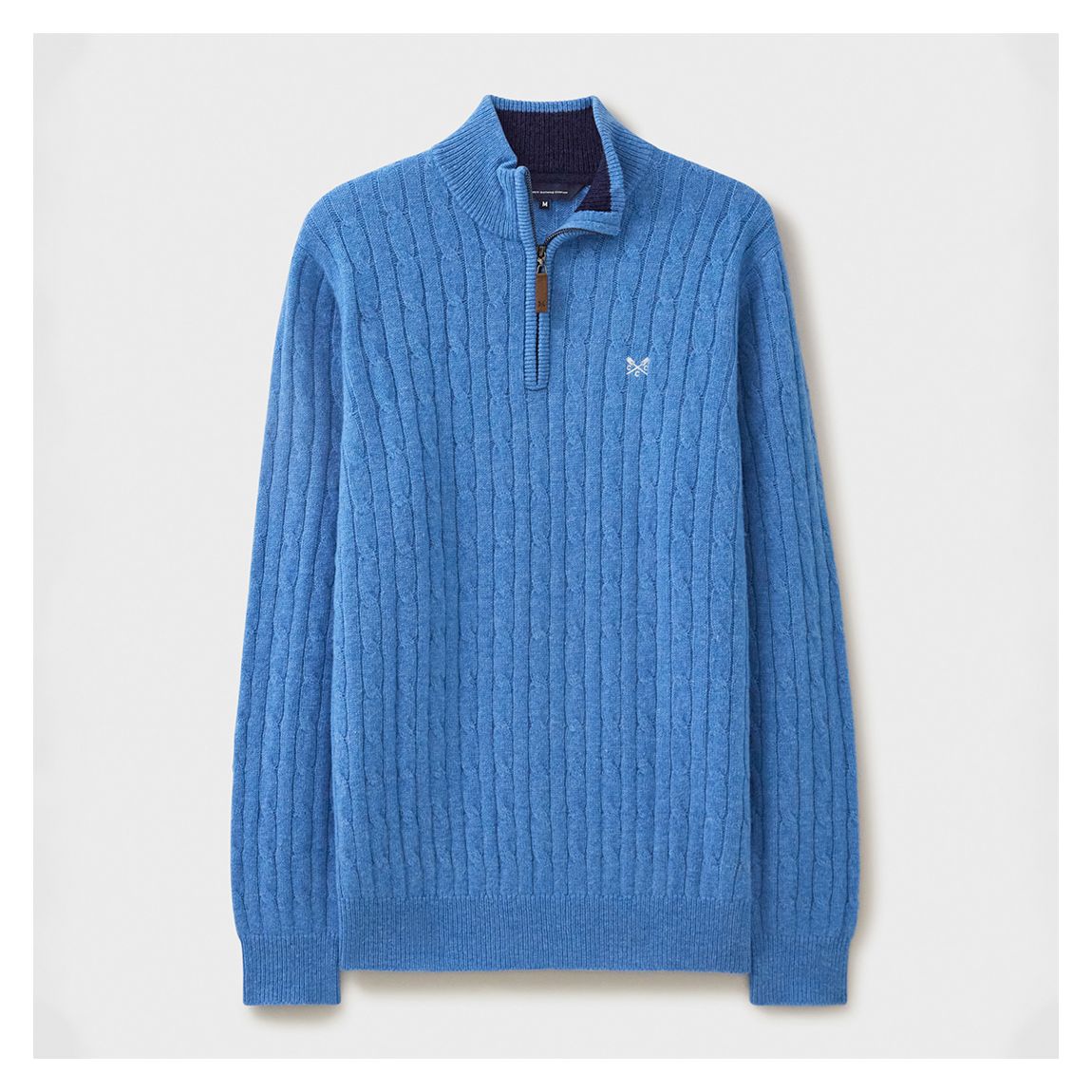 Bright Blue Lambswool Blend 1/2 Zip Jumper main product photo