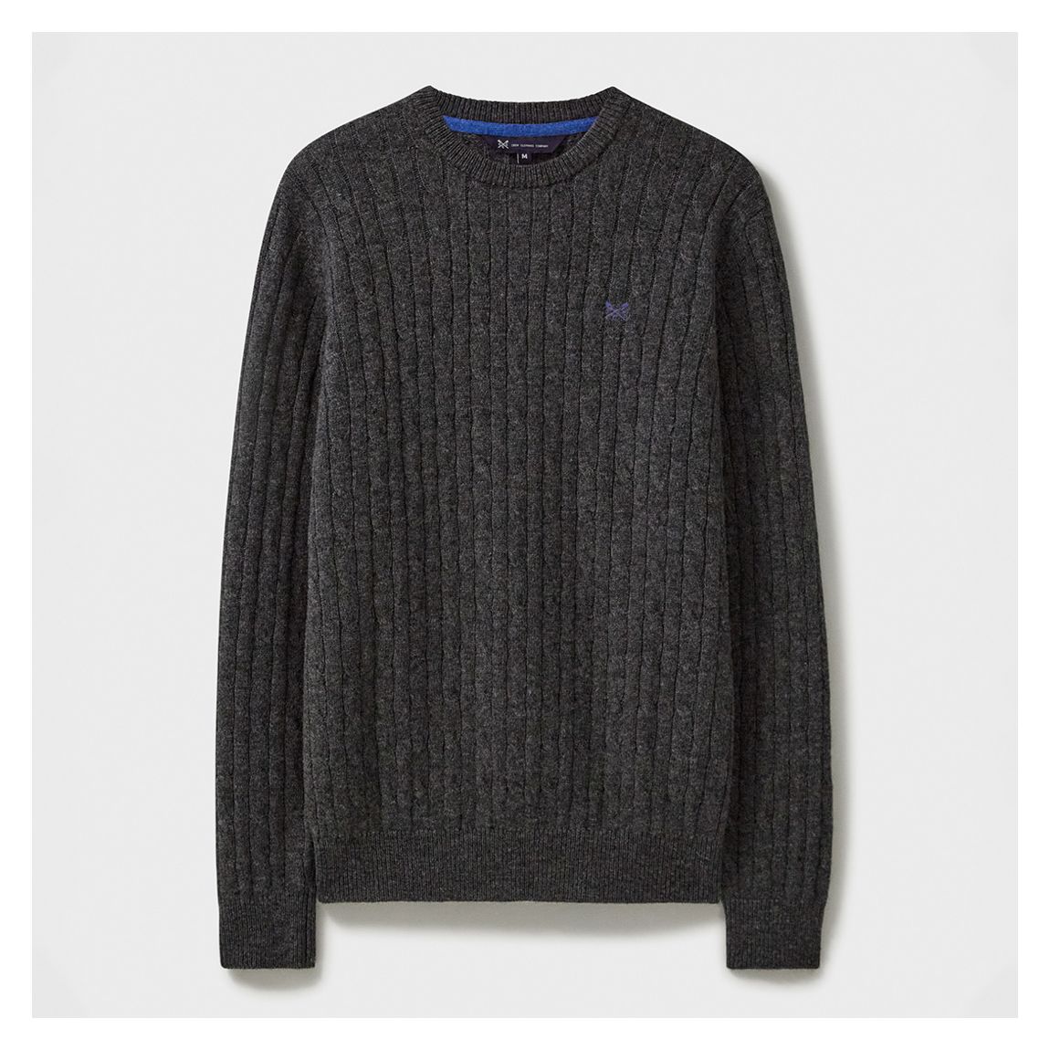 Charcoal Cable Knit Lambswool Blend Jumper main product photo