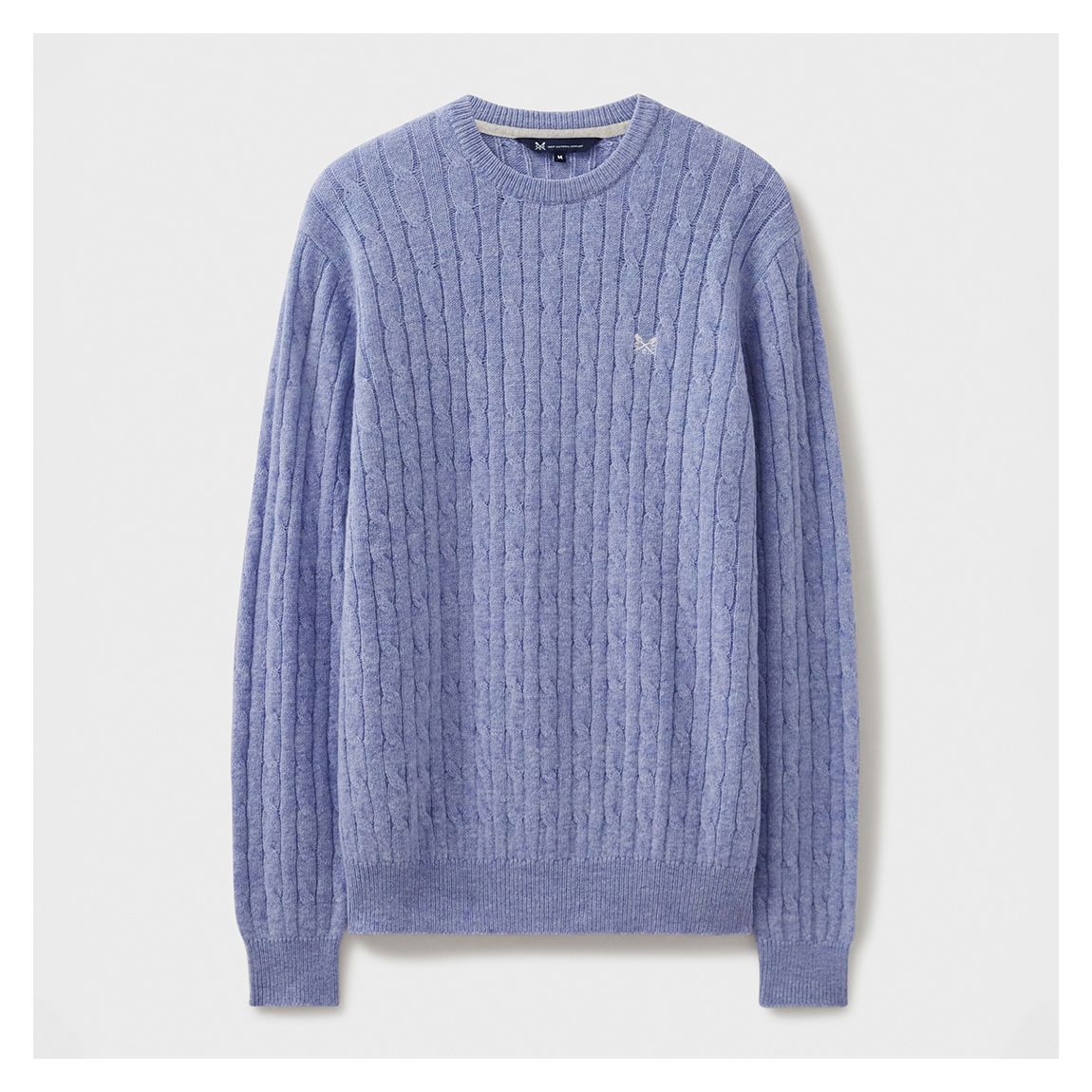 Light Blue Cable Knit Lambswool Blend Jumper main product photo