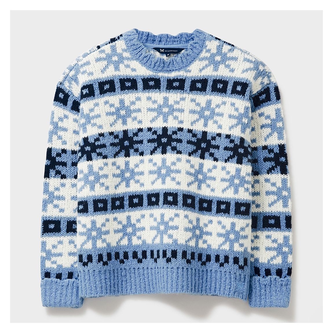 Blue Rosie Wool Blend Fairisle Jumper main product photo