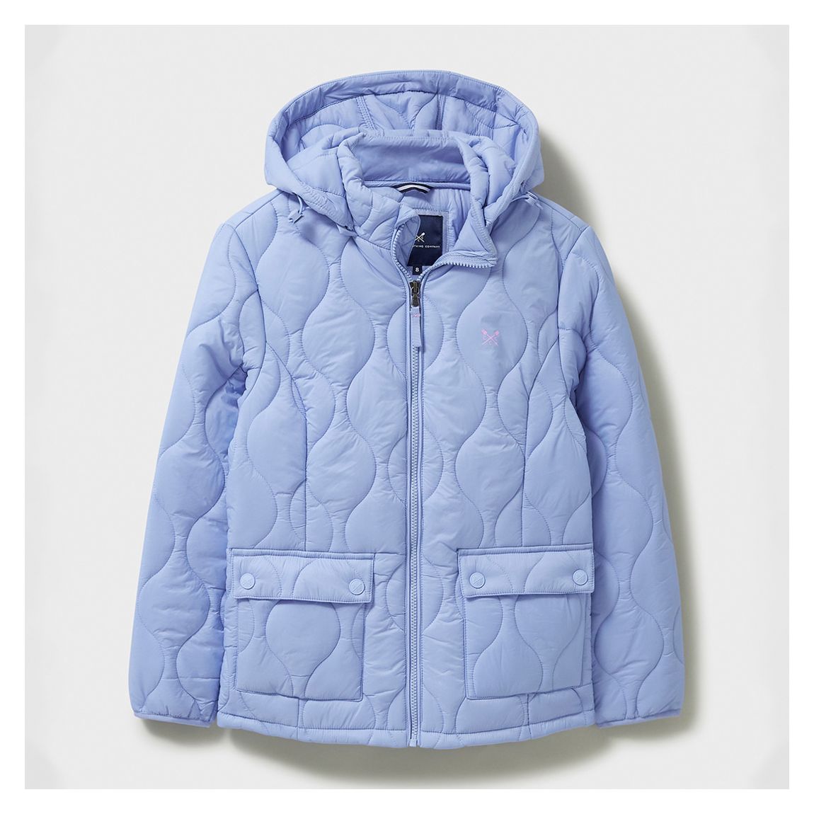 Blue Lightweight Nylon Quilted Jacket main product photo