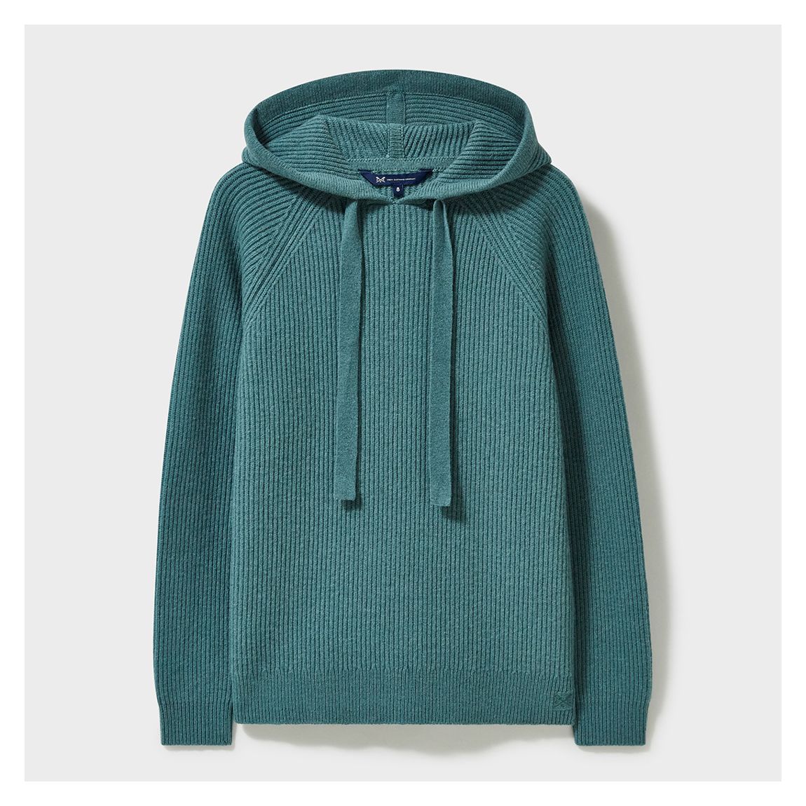 Green Ribbed Lambswool Blend Hoodie main product photo