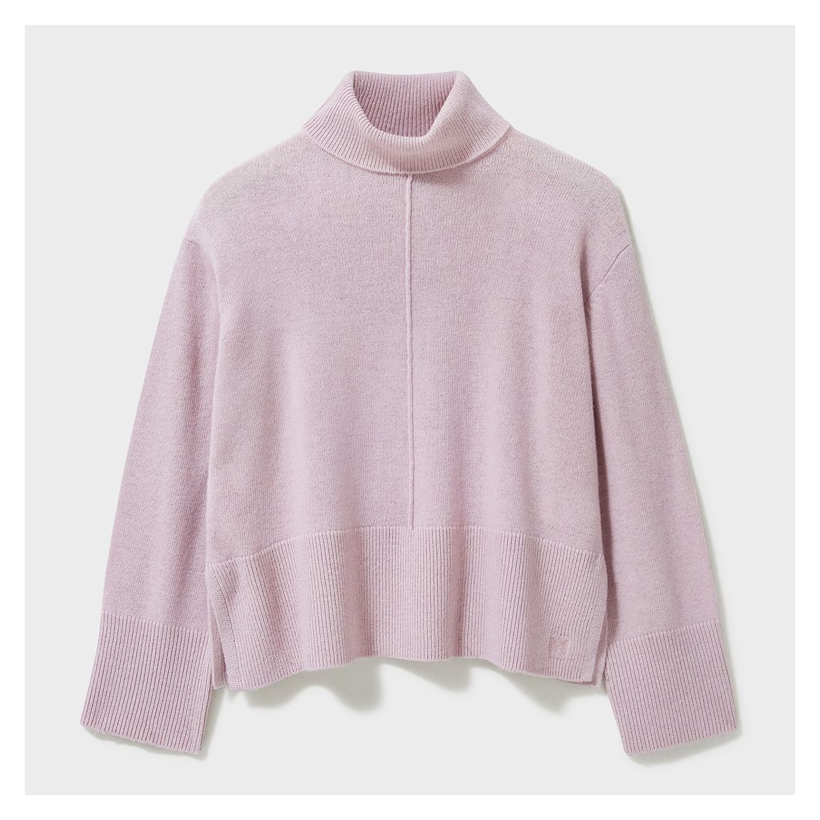 Light Pink Lambswool Blend Roll Neck Jumper main product photo