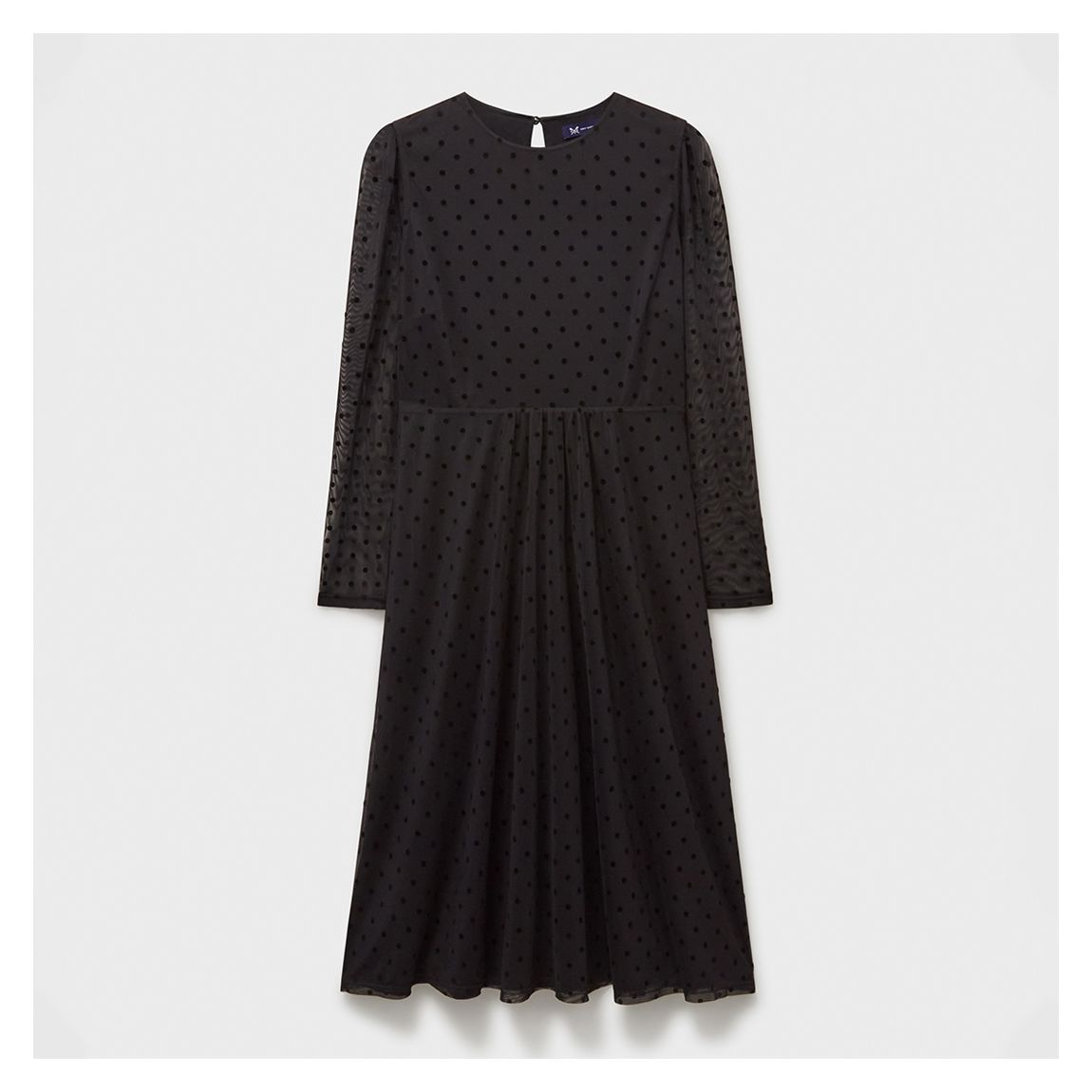 Black Marten Polka Dot Tulle Midi Dress main product photo