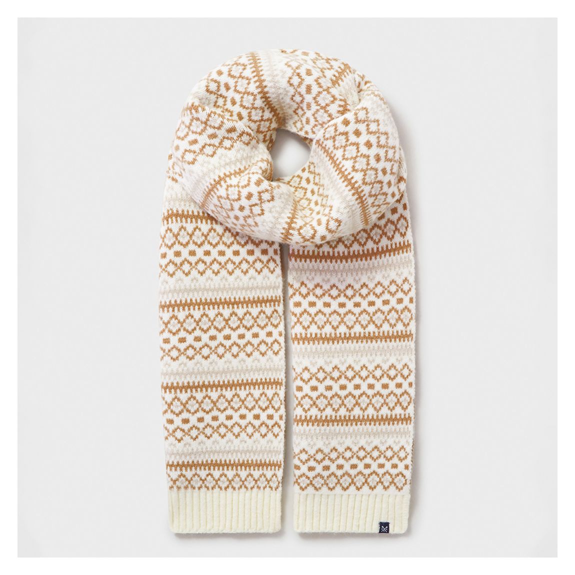 Beige Fairisle Scarf main product photo