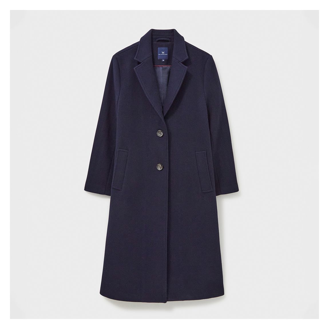 Navy Wool Blend Coat main product photo