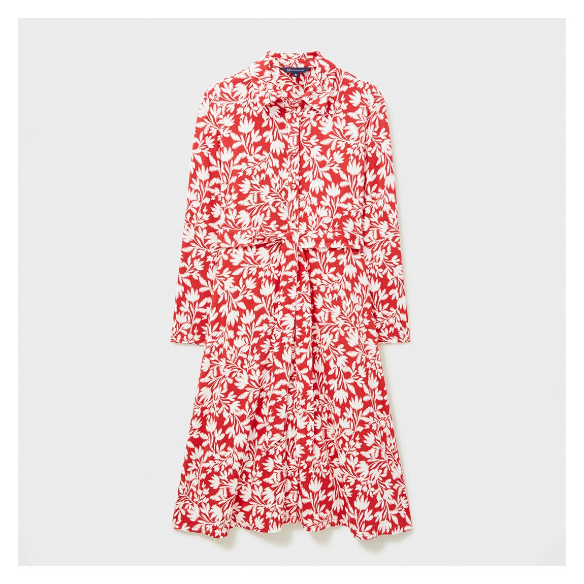 Red/ White Floral Emma Shirt Dress main product photo