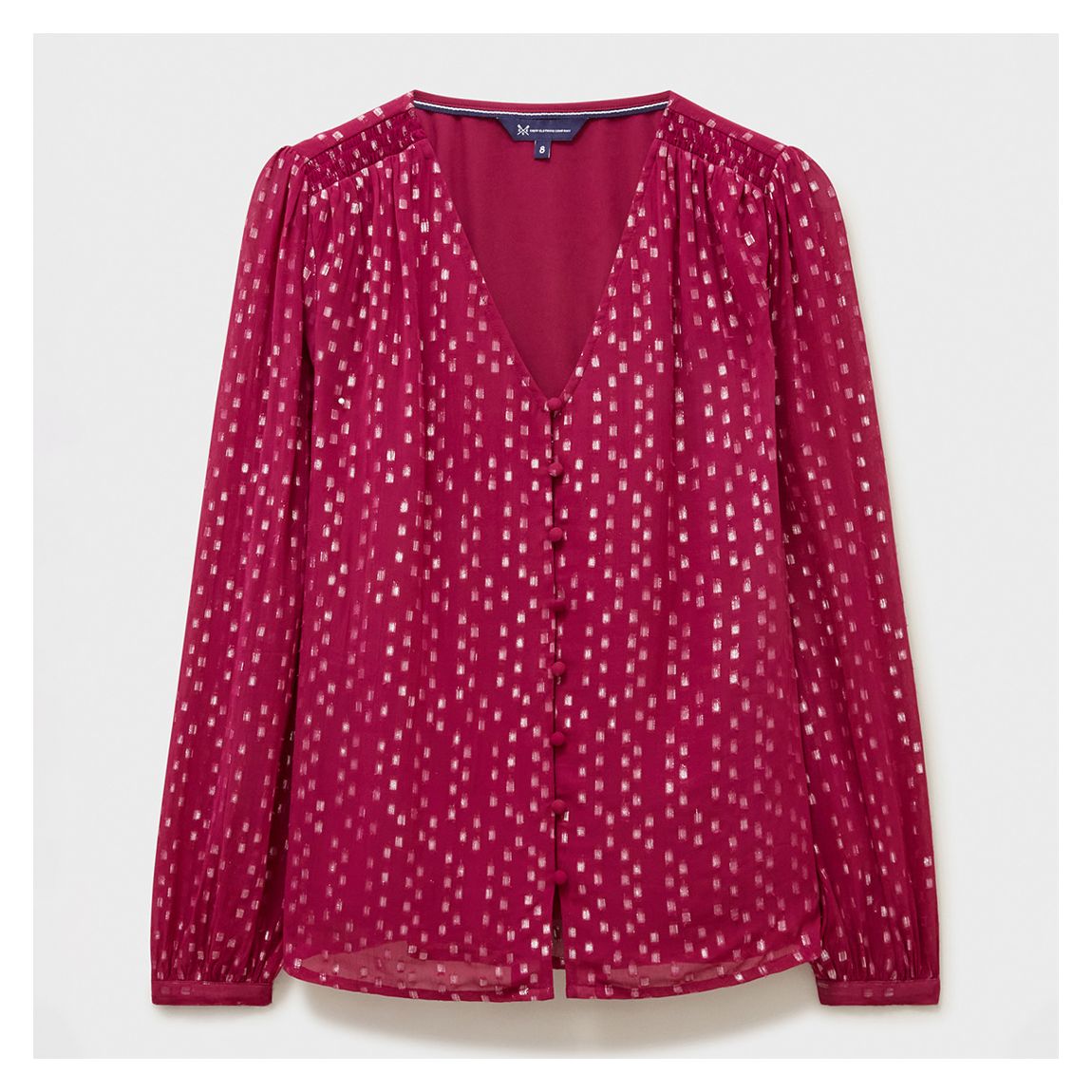 Red Lola Metallic Print Blouse main product photo