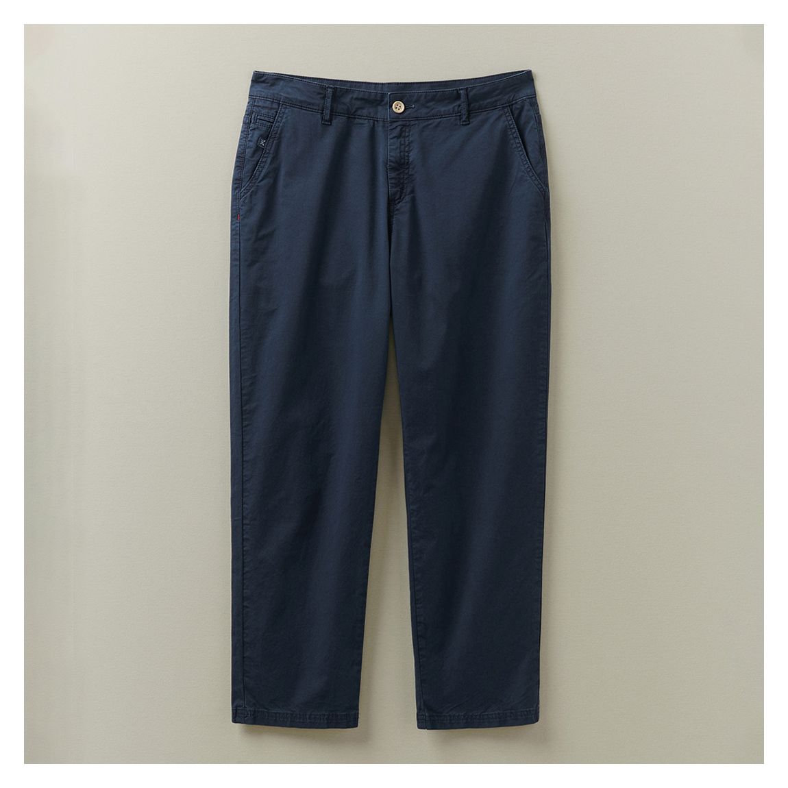 Navy Cotton Blend Chino Trousers main product photo