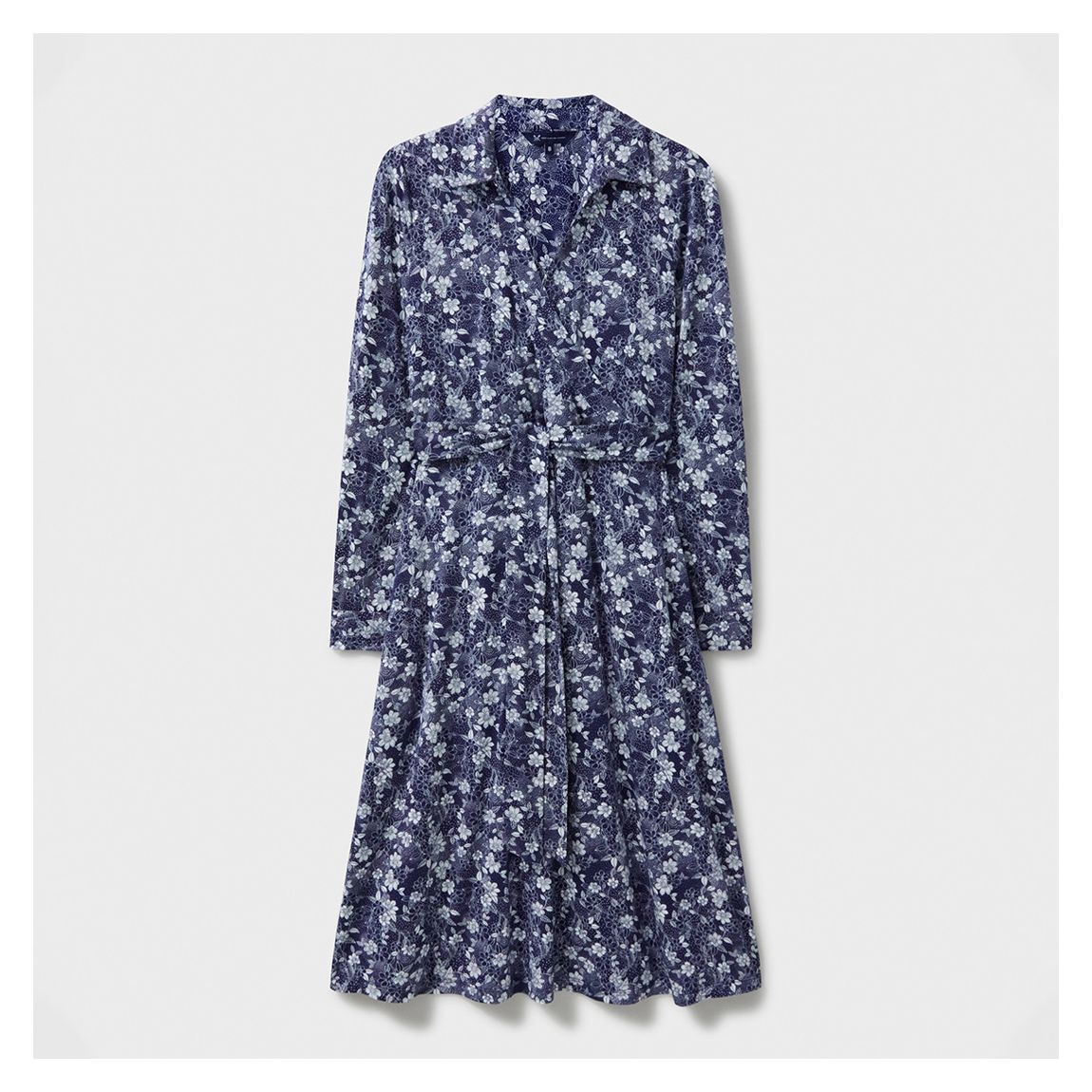 Blue Floral Dani Wrap Jersey Mini Dress main product photo