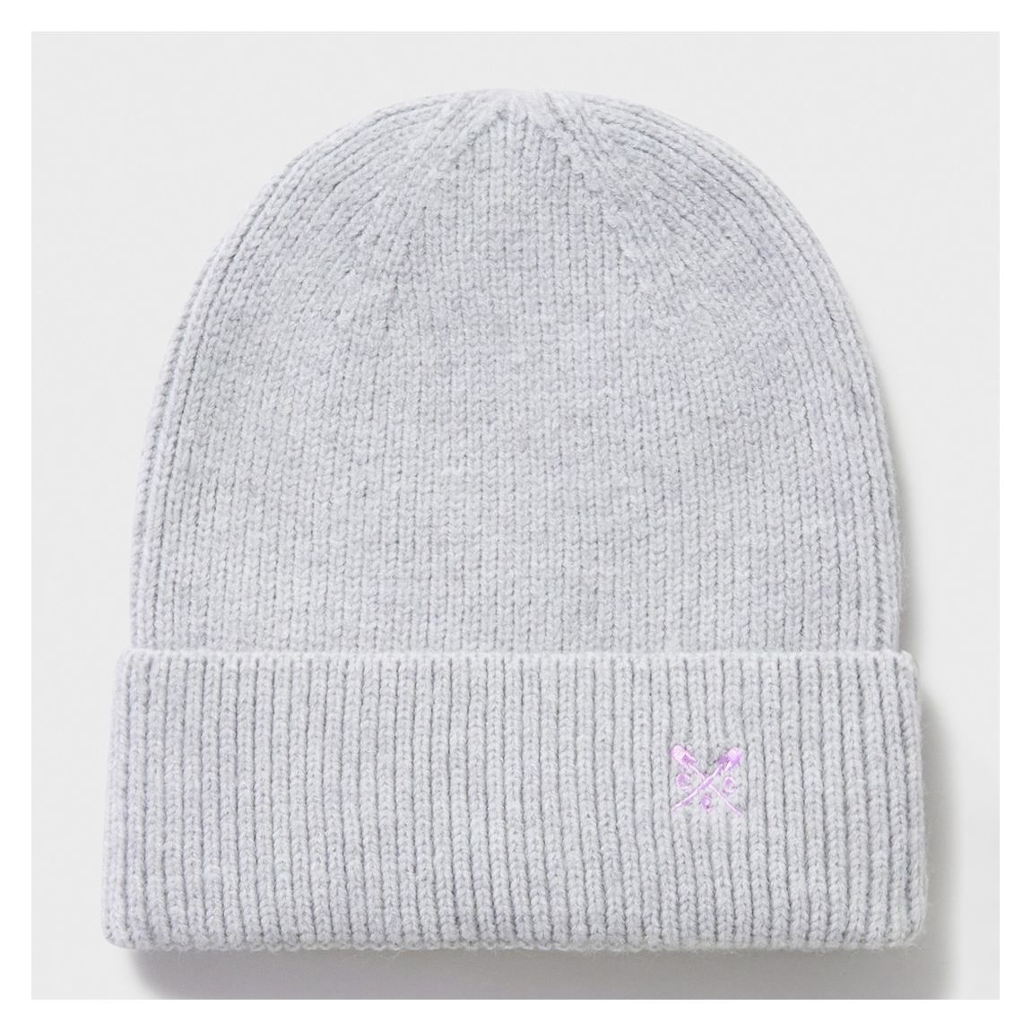 Grey Ribbed Knit Beanie main product photo