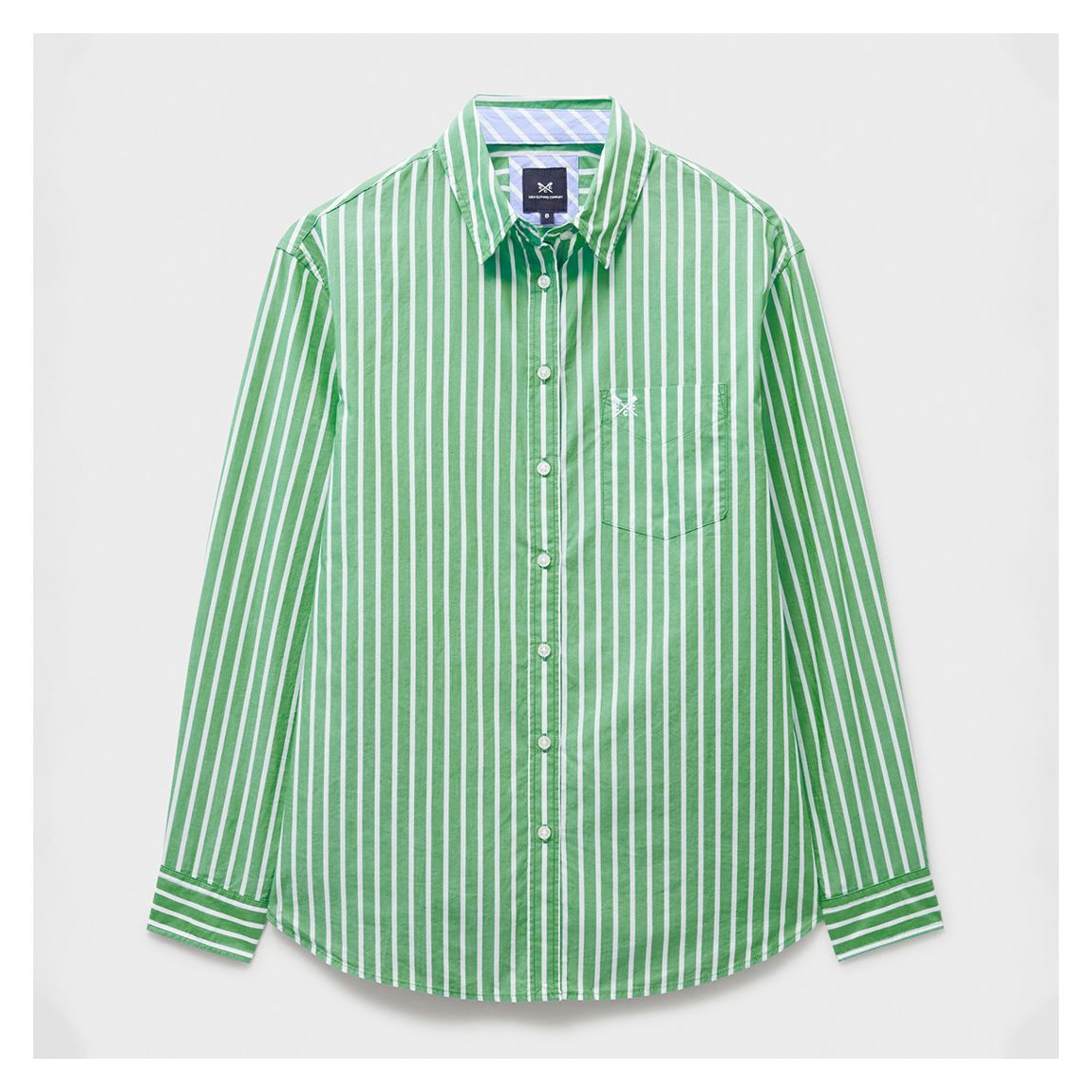 Green/ White Stripe Cotton Poplin main product photo