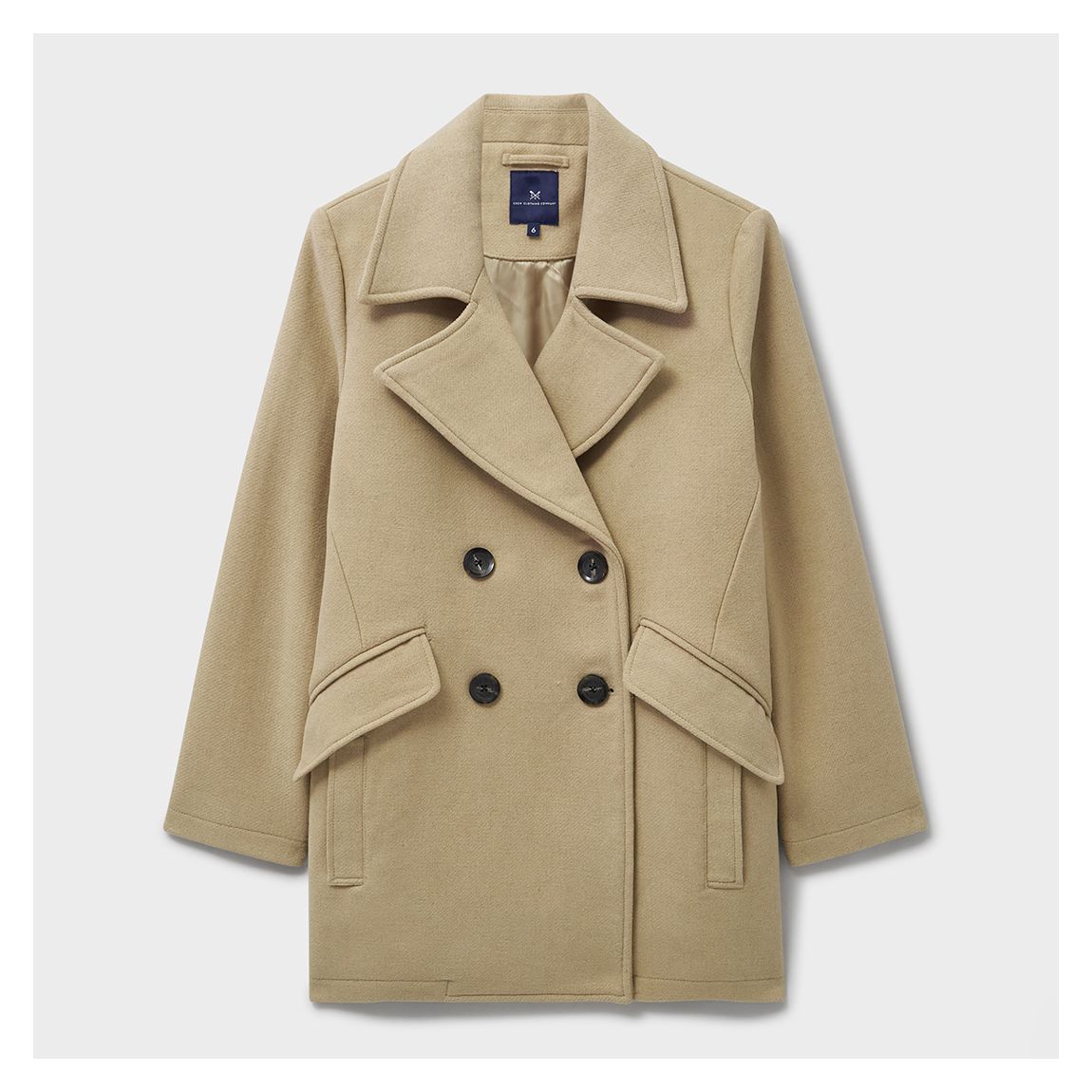 Beige Wool Blend Peacoat main product photo
