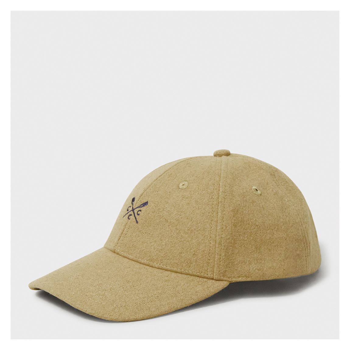 Beige Wool Blend Logo Cap main product photo