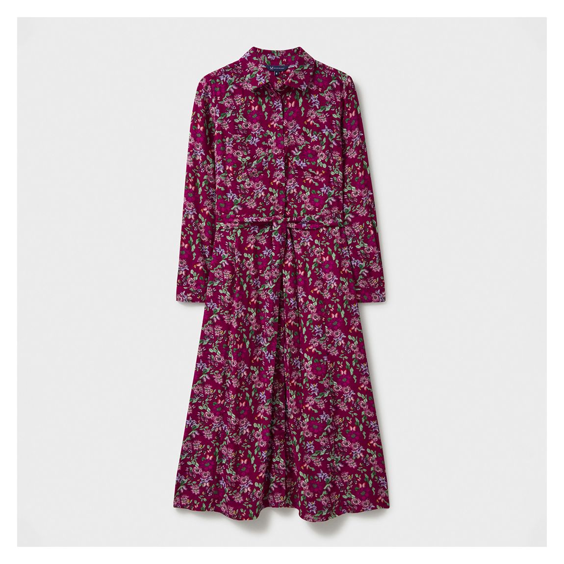 Pink Floral Sienna Crepe Shirt Dress main product photo