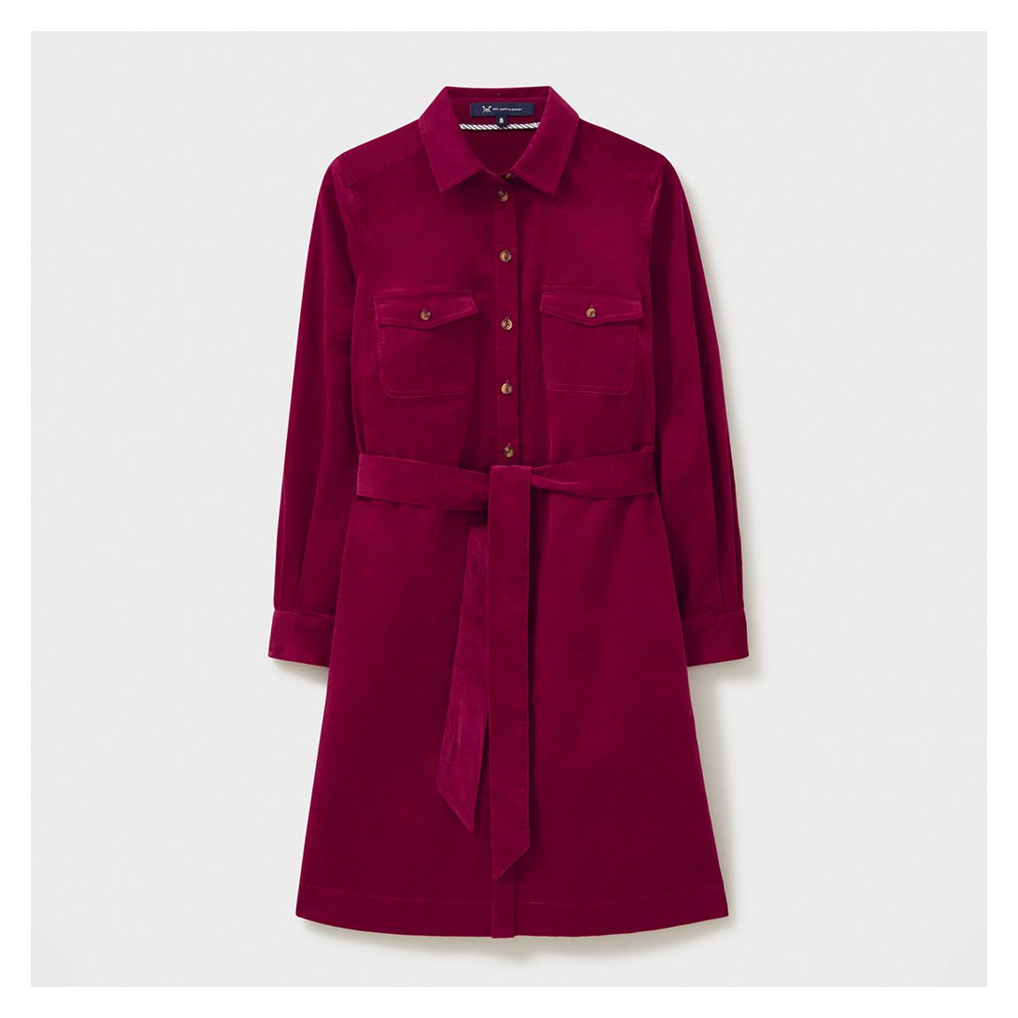 Burgandy Elsie Corduroy Shirt Dress main product photo