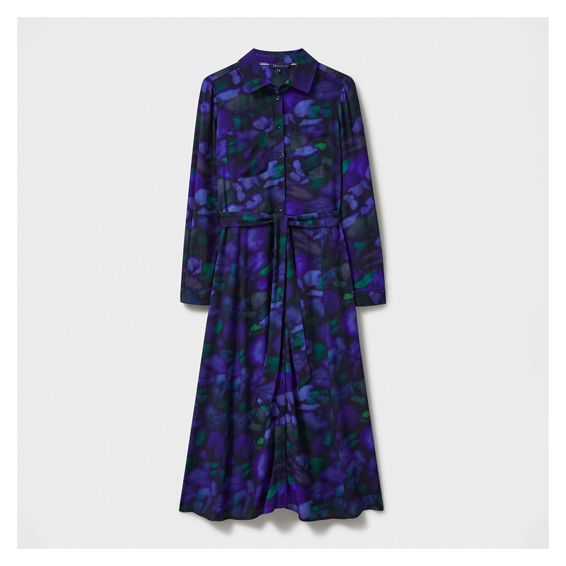 Blue Floral Sienna Crepe Shirt Dress main product photo