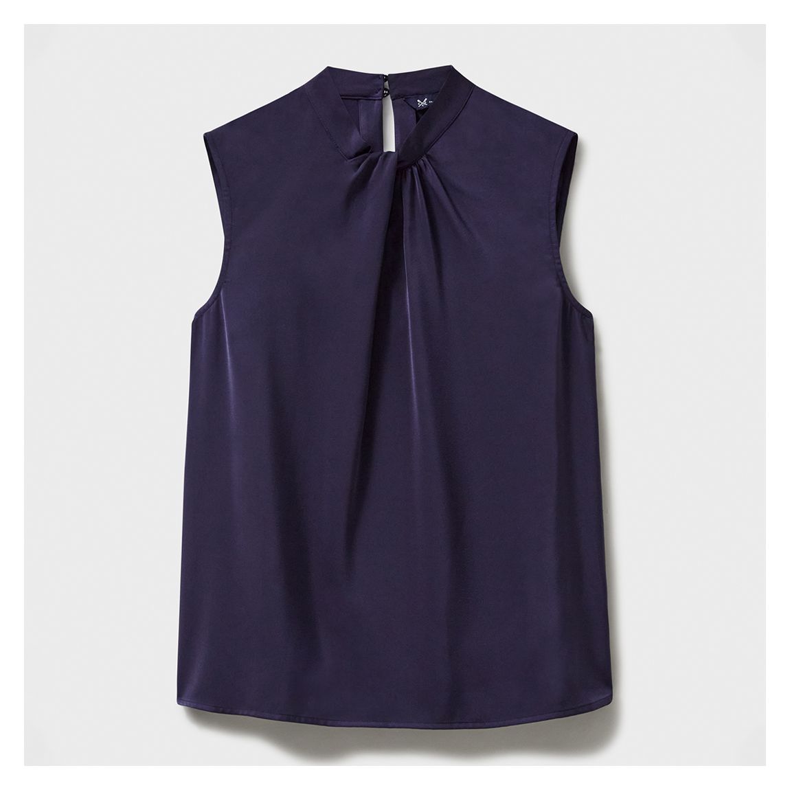 Navy Ida Twist Neck Blouse main product photo