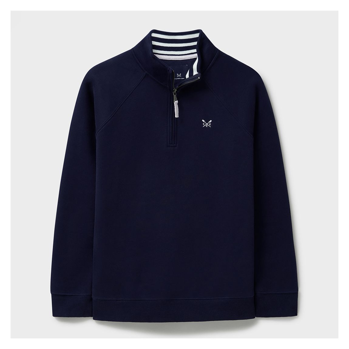Navy 1/2 Zip Cotton Blend Sweatshirt main product photo