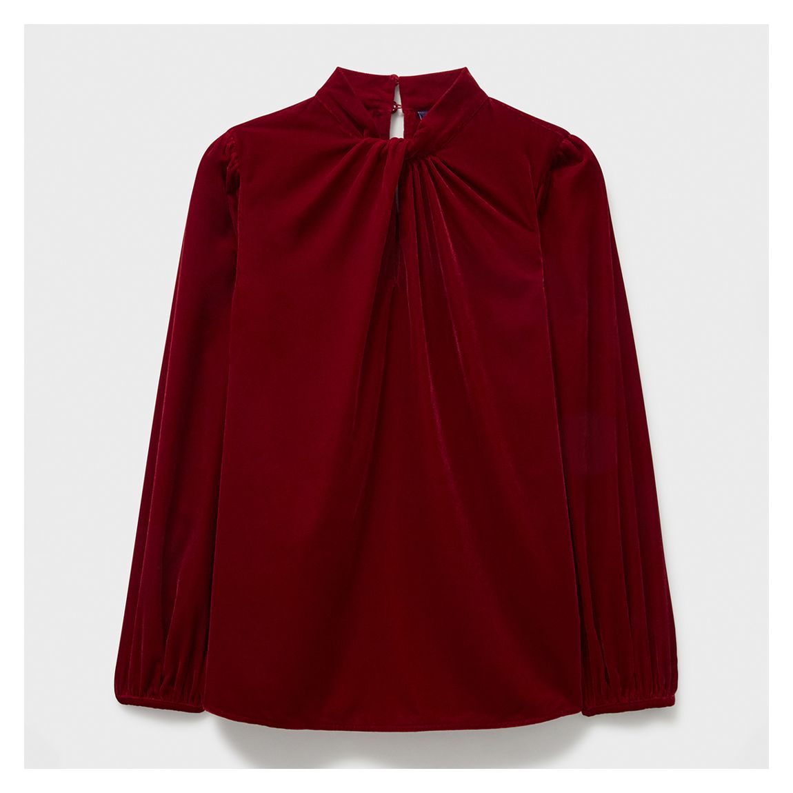Red Georgia Velvet Blouse main product photo