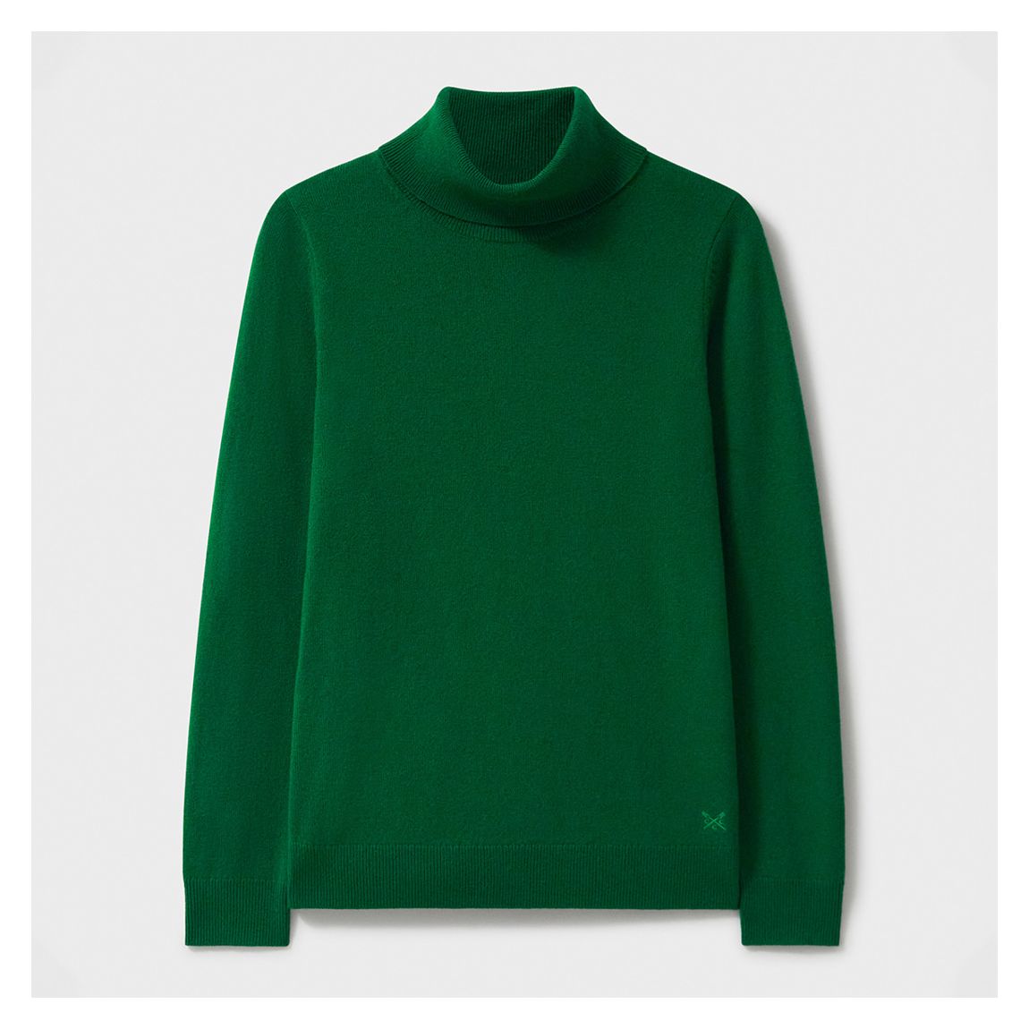 Green Extra Fine Merino Wool Roll Neck Jumper main product photo