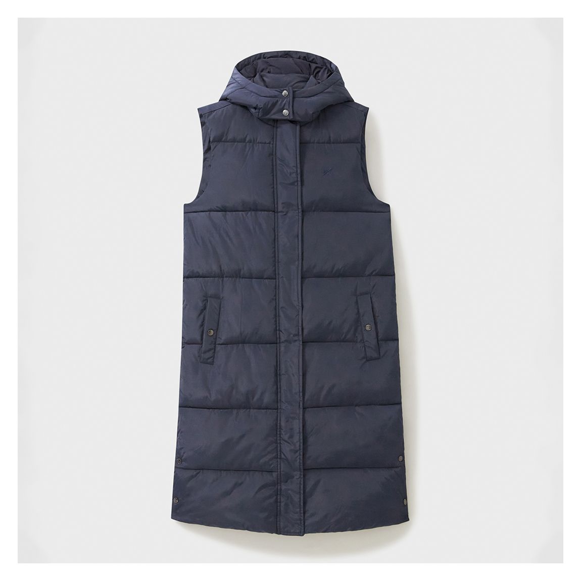 Navy Longline Padded Gilet main product photo