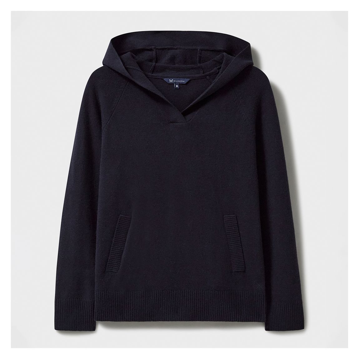 Navy Harmony Merino Wool Blend Hoodie main product photo