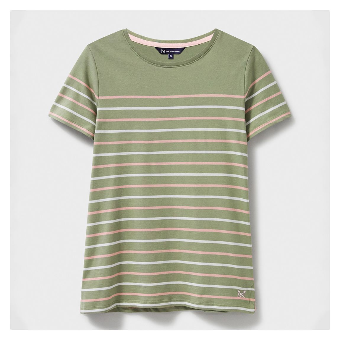 Green Stripe Bretton Cotton T-Shirt main product photo