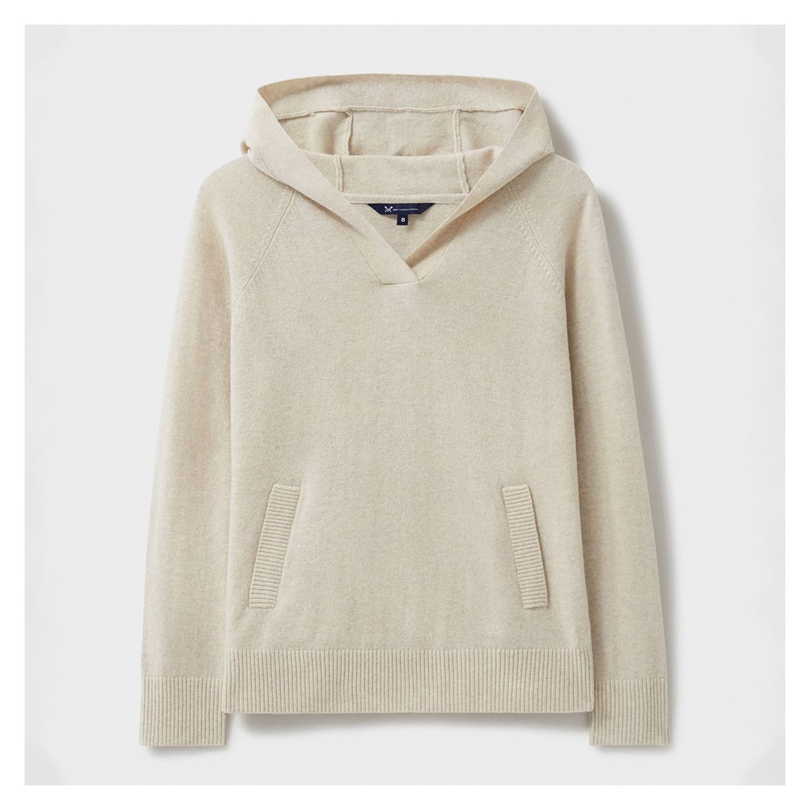 Ecru Harmony Merino Wool Blend Hoodie main product photo