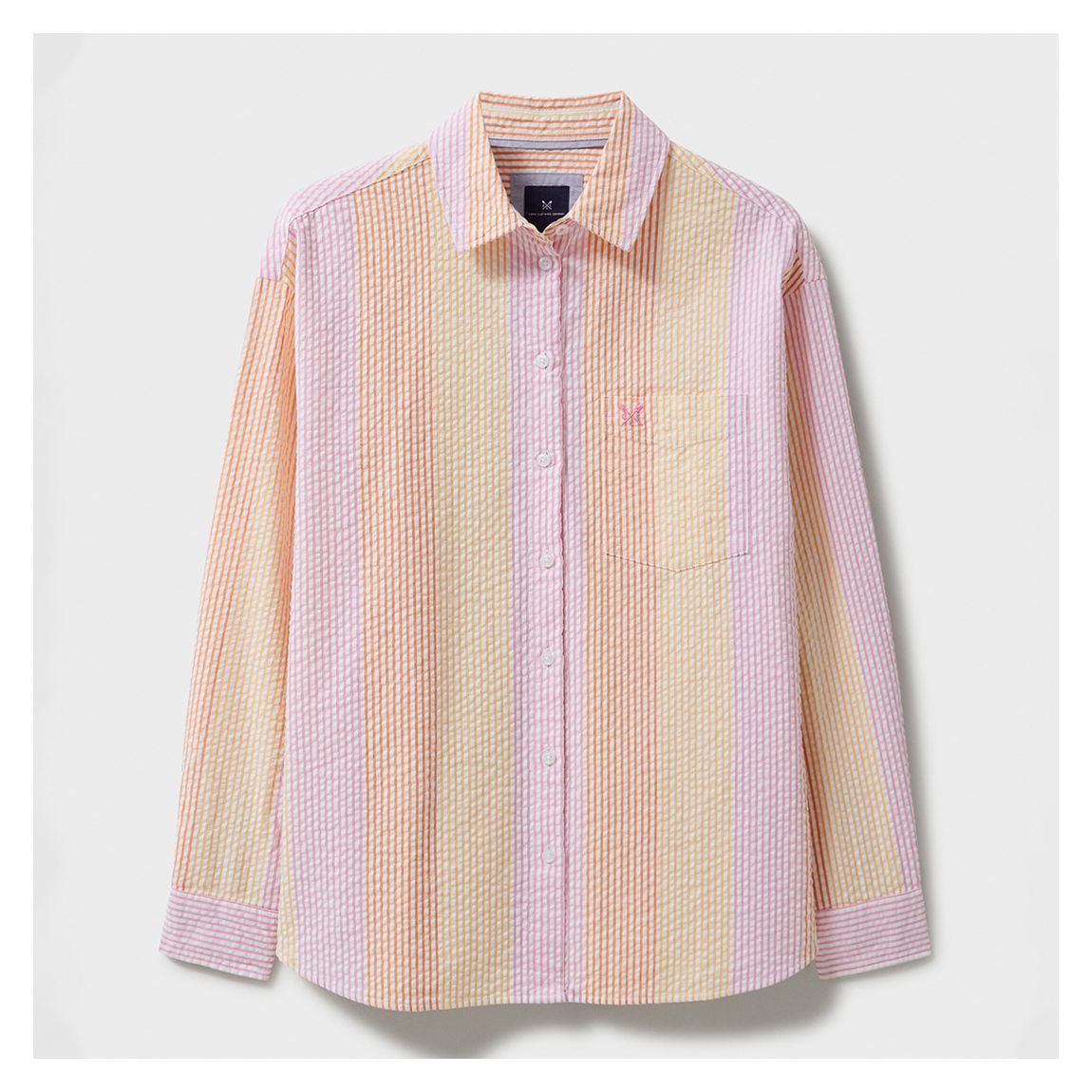 Multi Stripe Seersucker Cotton Shirt main product photo
