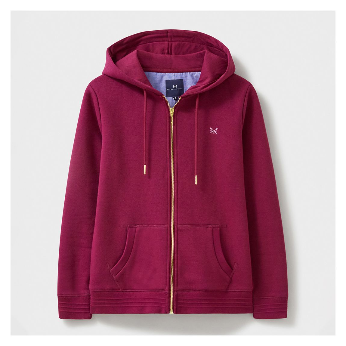 Berry Heritage Zip Through Cotton Blend Hoodie main product photo