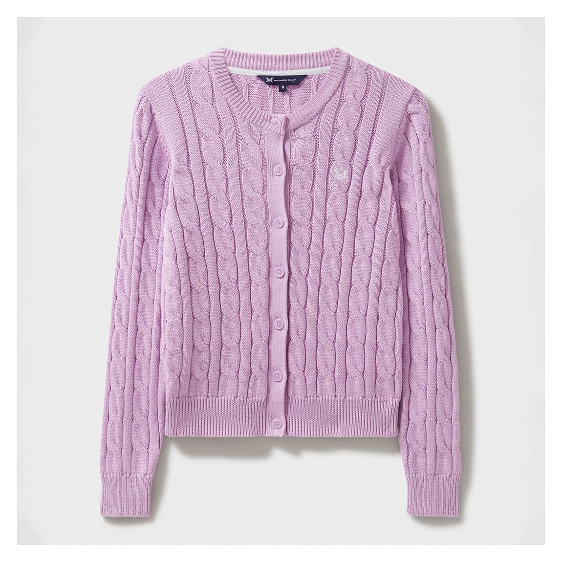 Pink Heritage Cable Knit Cotton Cardigan main product photo