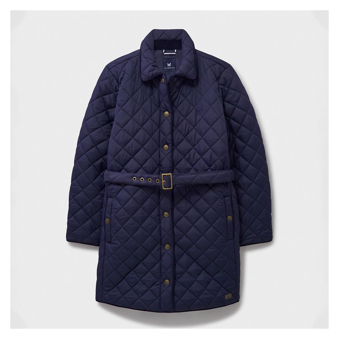 Navy Mid Weight Padded Belted Coat main product photo