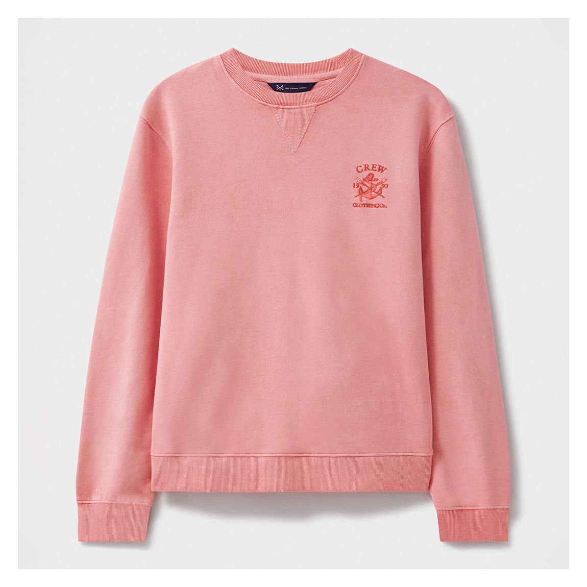 Coral Pigment Dyed Cotton Sweatshirt main product photo