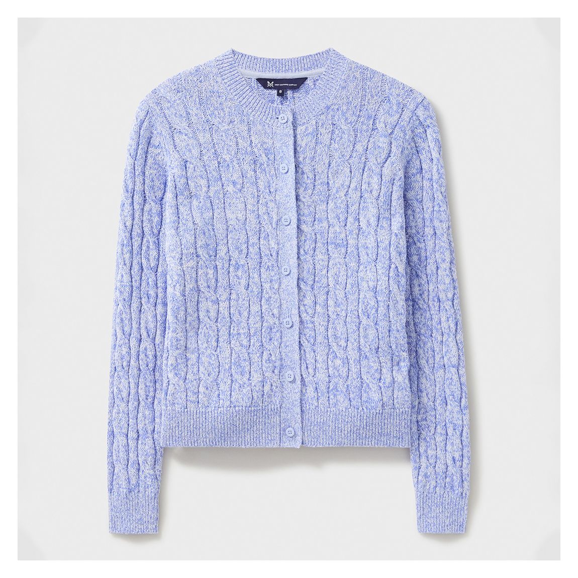 Light Blue Twist Cable Knit Cardigan main product photo