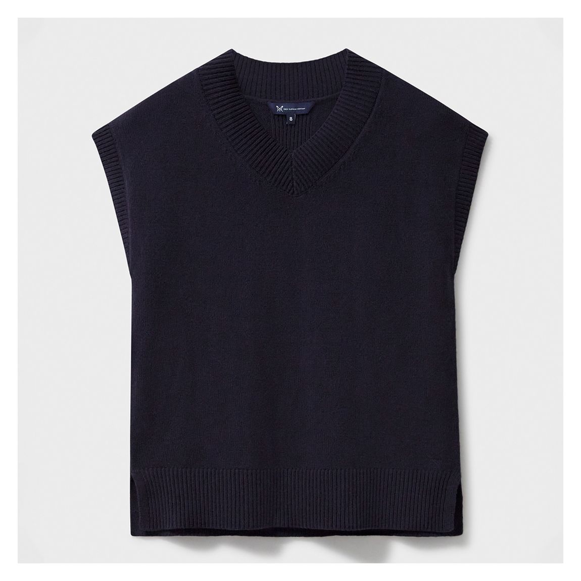 Navy Harmony Merino Wool Blend Sweater Vest main product photo