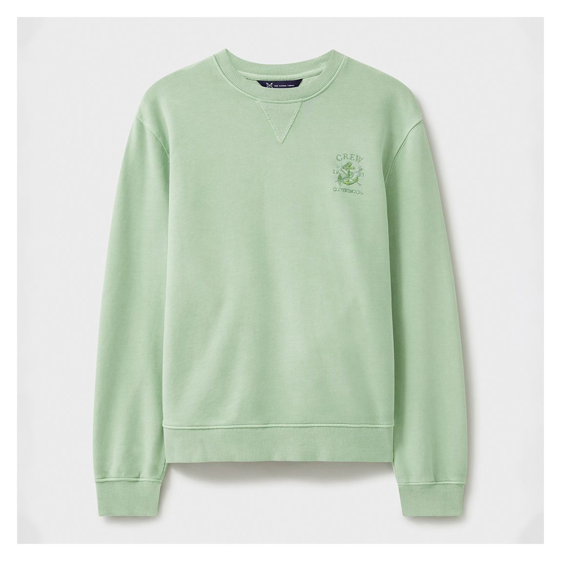 Light Green Pigment Dyed Cotton Sweatshirt main product photo