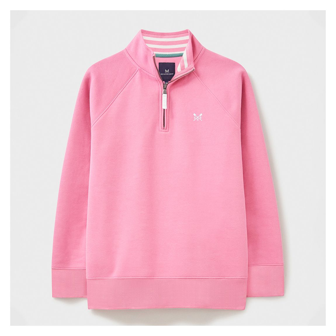 Pink 1/2 Zip Cotton Blend Sweatshirt main product photo