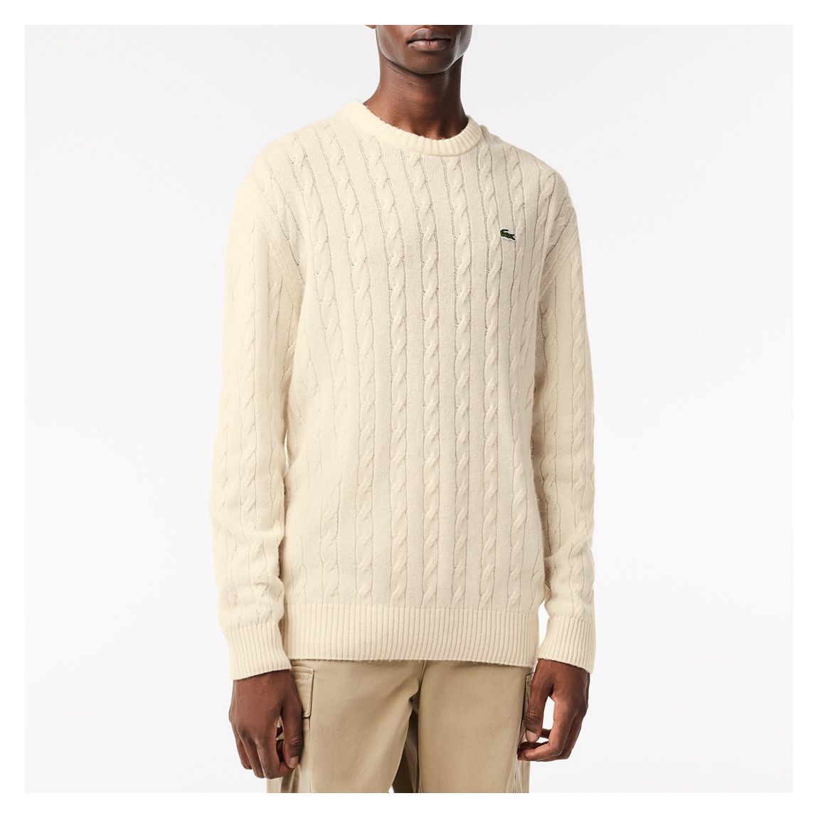 Ecru Cable Knit Embroidered Jumper main product photo