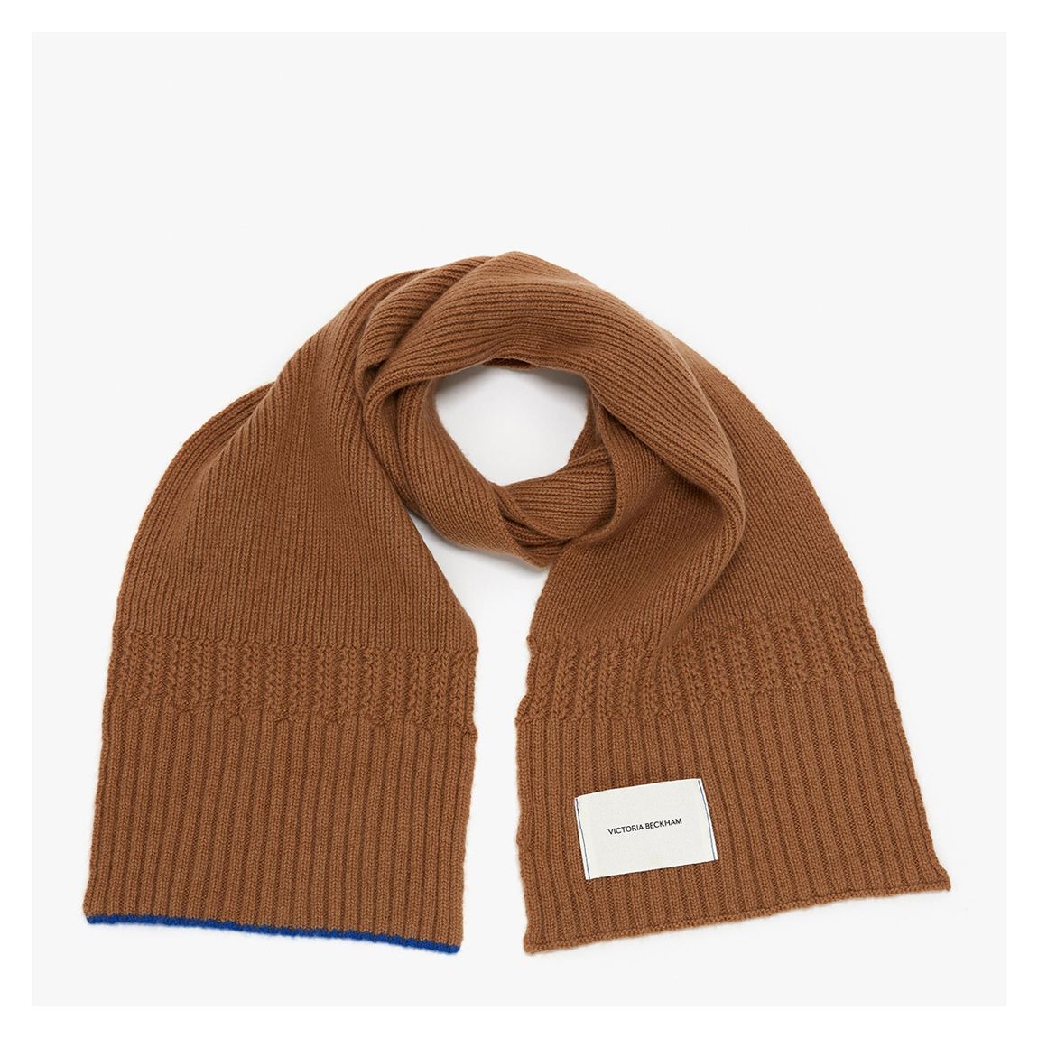 Camel Cashmere Logo Patch Scarf main product photo