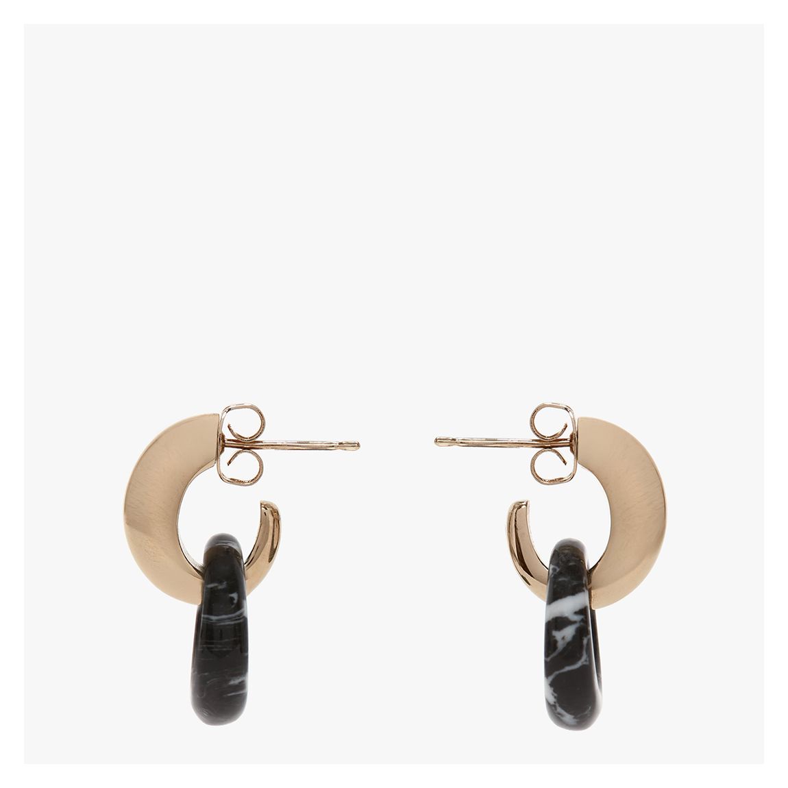Black/Gold Pendant Earrings main product photo