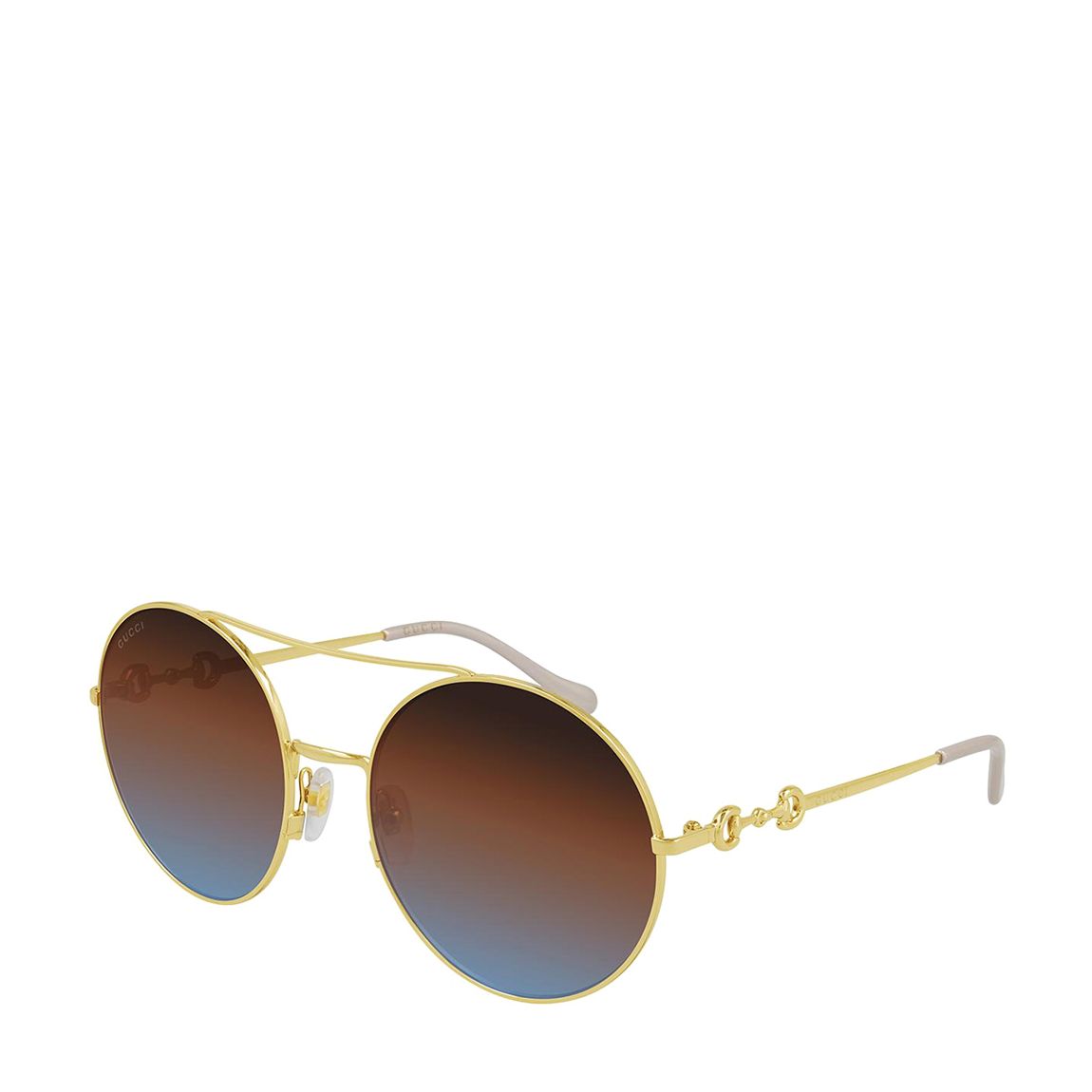 Women's Gold Gradient Lens Blue & Brown Gucci Sunglasses 59mm main product photo