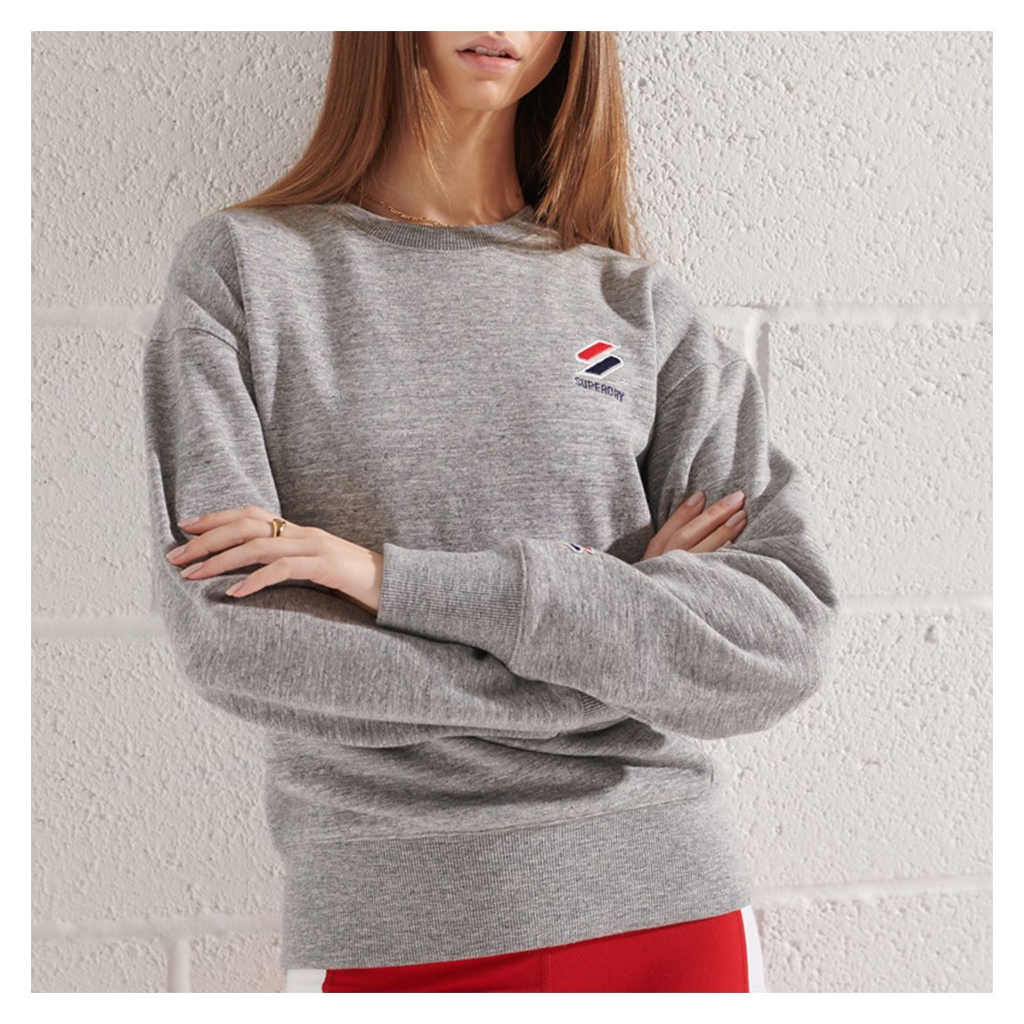 Grey Slub Grindle Sportstyle Essential Crew Sweatshirt main product photo