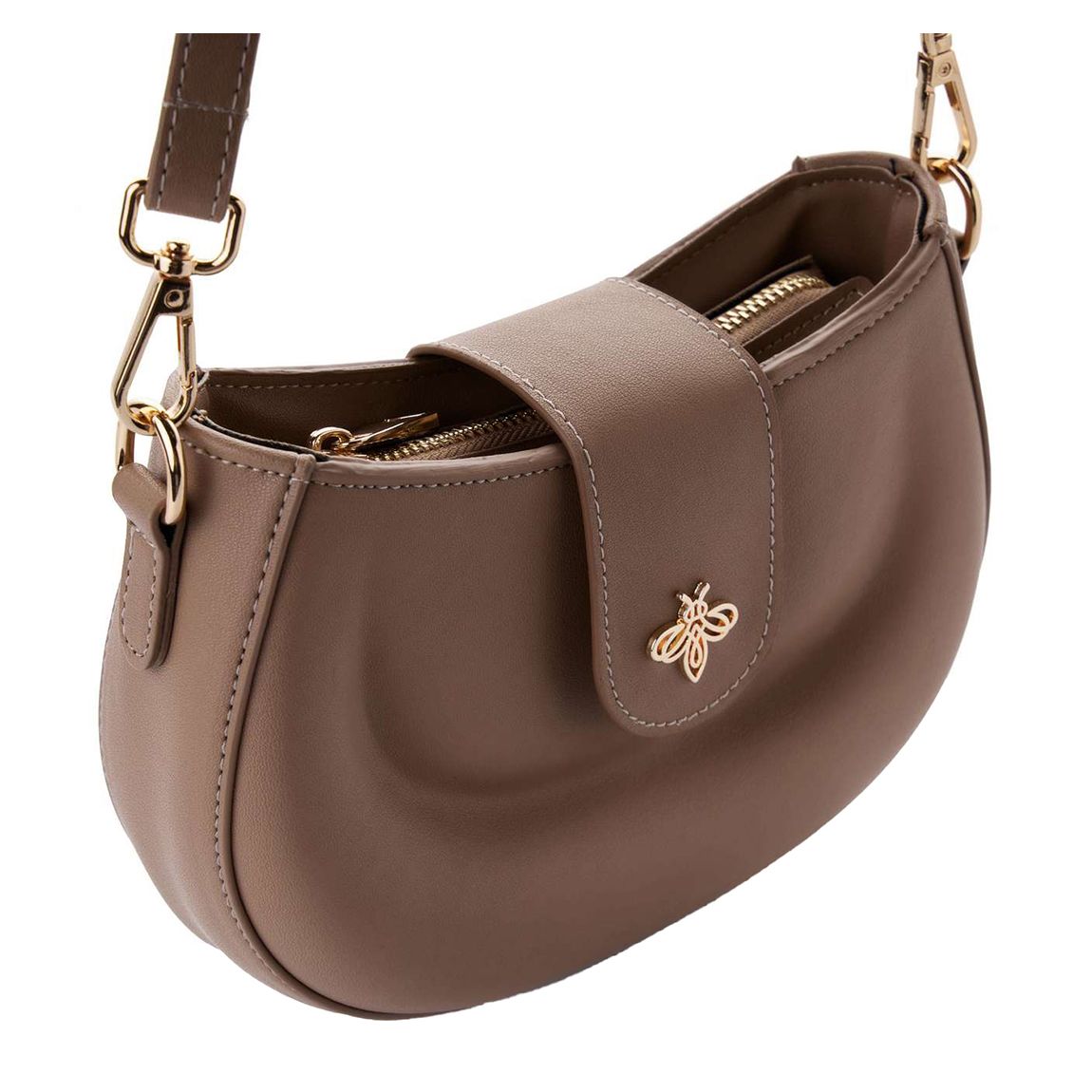 Dark Mink Lucky Bees Adira Shoulder Bag main product photo
