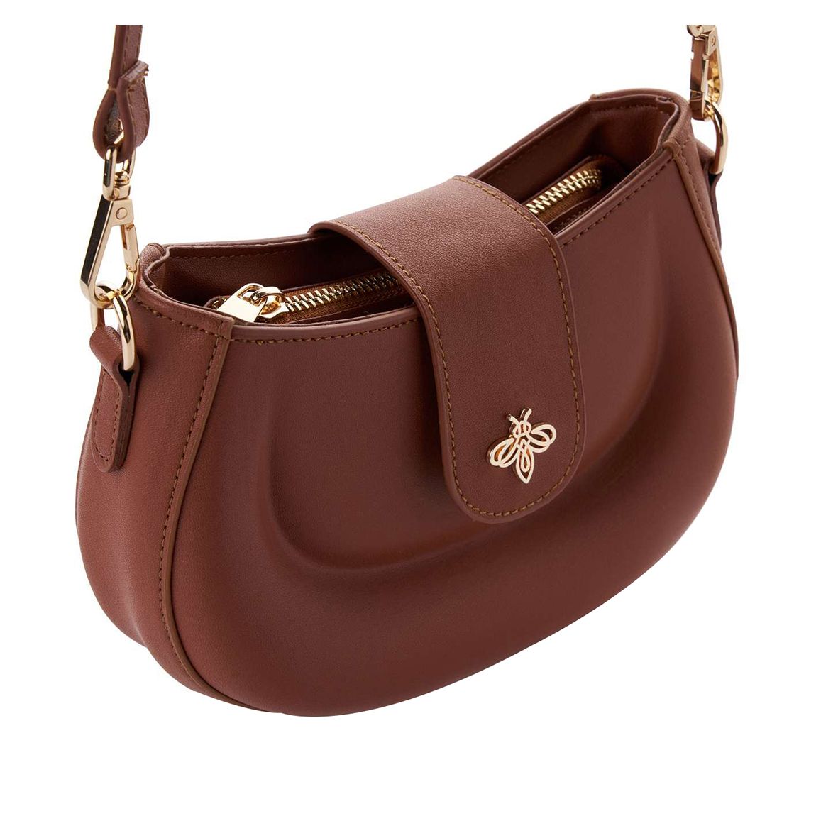 Tan Lucky Bees Adira Shoulder Bag main product photo