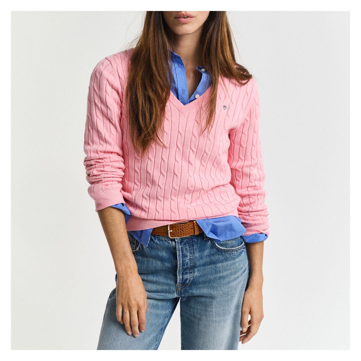 Pink Cable Knit Jumper main product photo