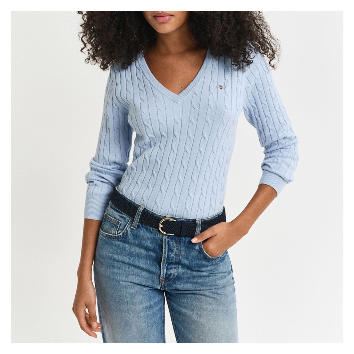 Blue Cable Knit Jumper main product photo