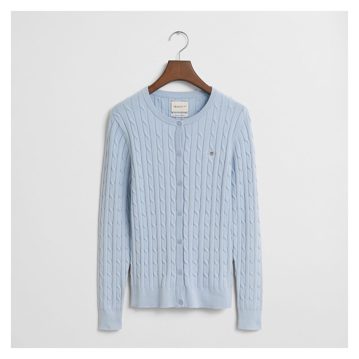 Blue Ribbed Knit Top main product photo