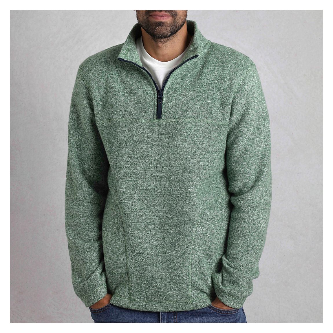 Laramie Eco 1/4 Zip Snow Marl Fleece main product photo
